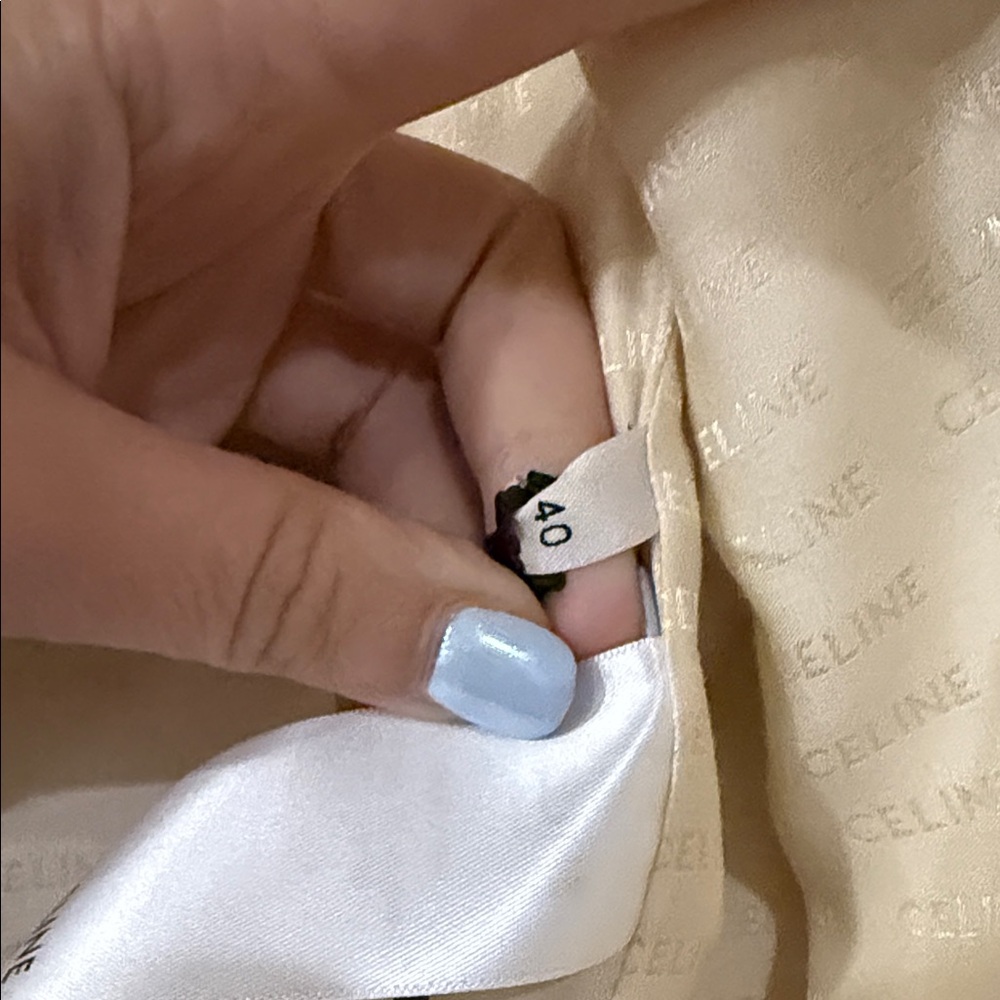 NWT Celine Cream Jacket Shirt Collar Tweed Cashmere Jacket size 40 - Picture 11 of 13